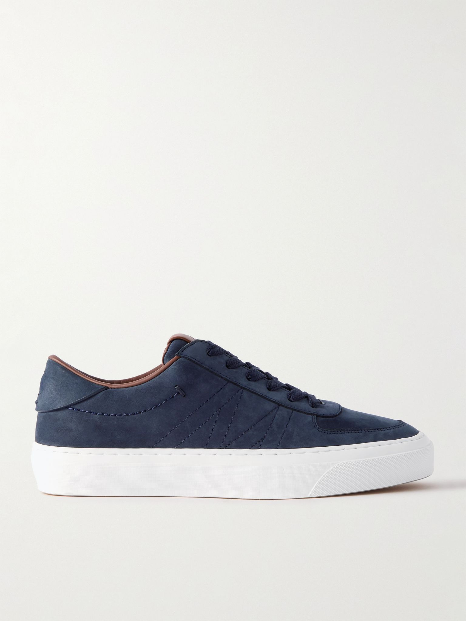 Monclub Embroidered Suede Sneakers Navy - 1
