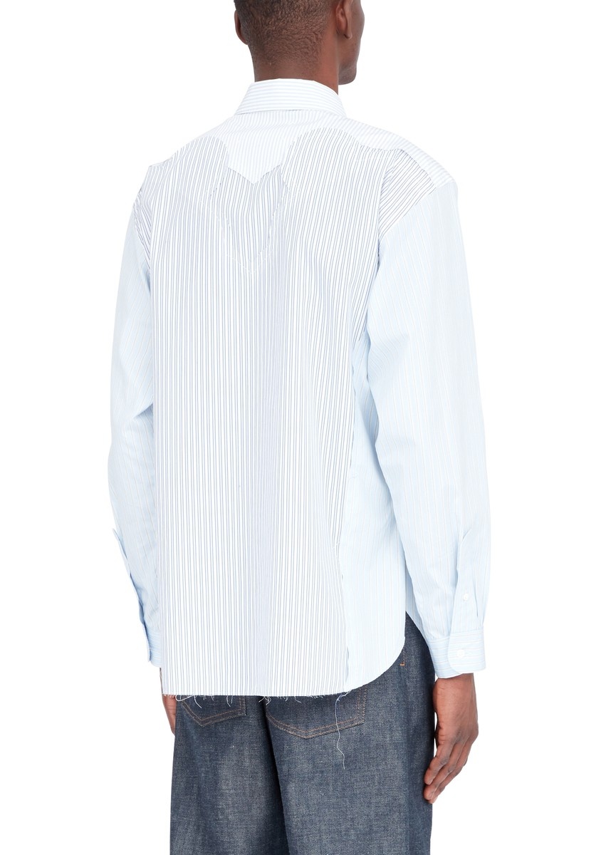 Yoke stripe cotton shirt - 5
