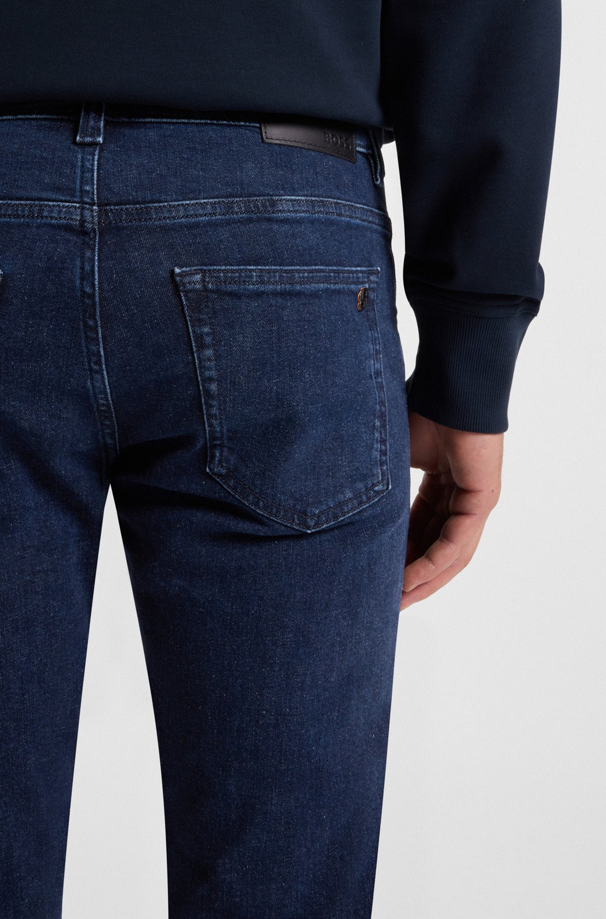 DELAWARE SLIM-FIT JEANS IN INDIGO-BLUE STRETCH DENIM - 5