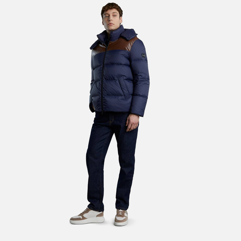 HOGAN Hooded Down Jacket Blue outlook