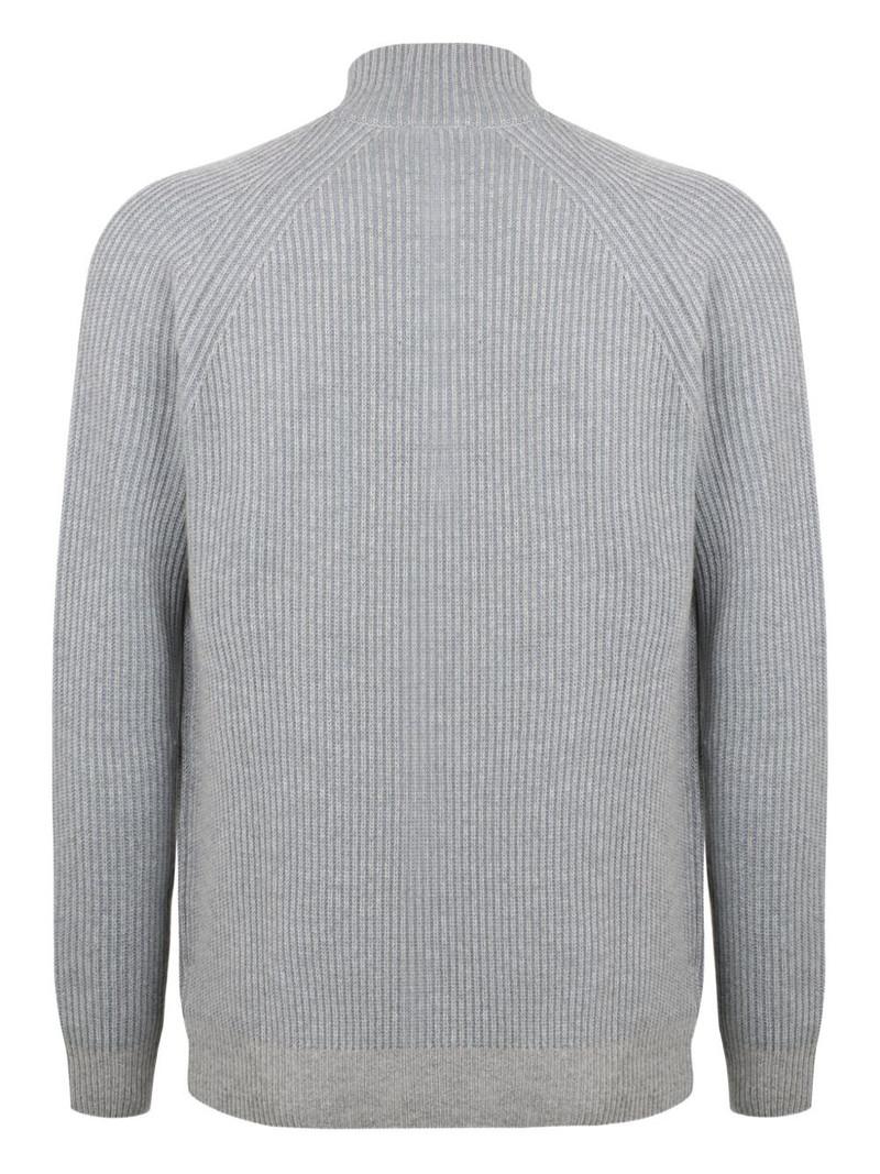 SLOWEAR ribbed half-zip sweater outlook