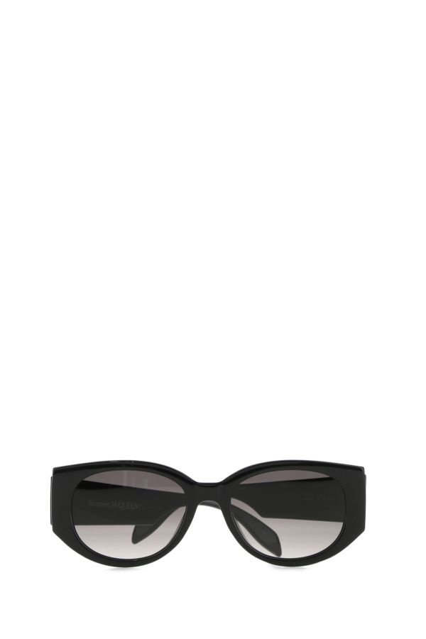 Black acetate McQueen Graffiti sunglasses - 1