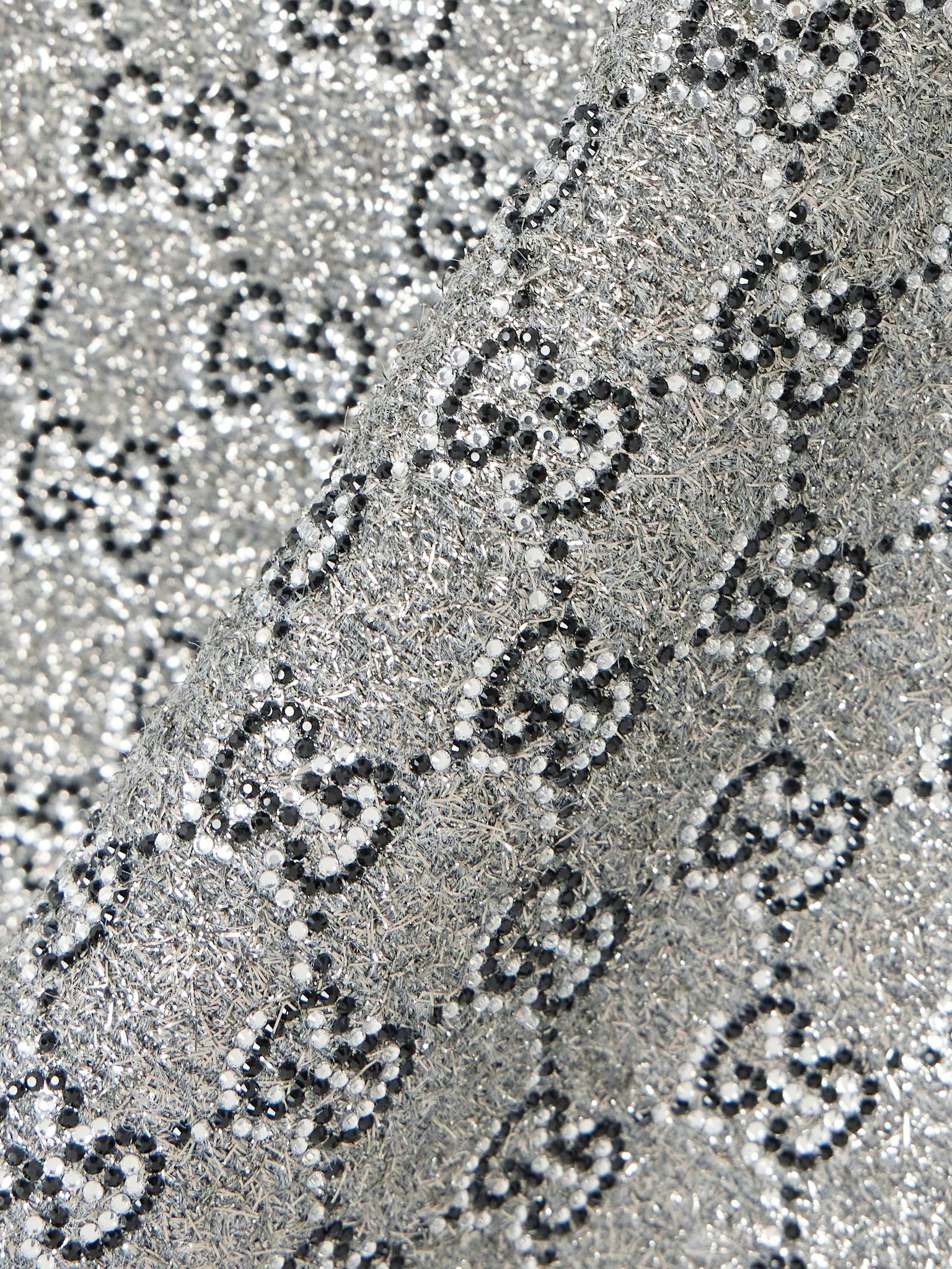Metallic tweed mini skirt Gray - 4