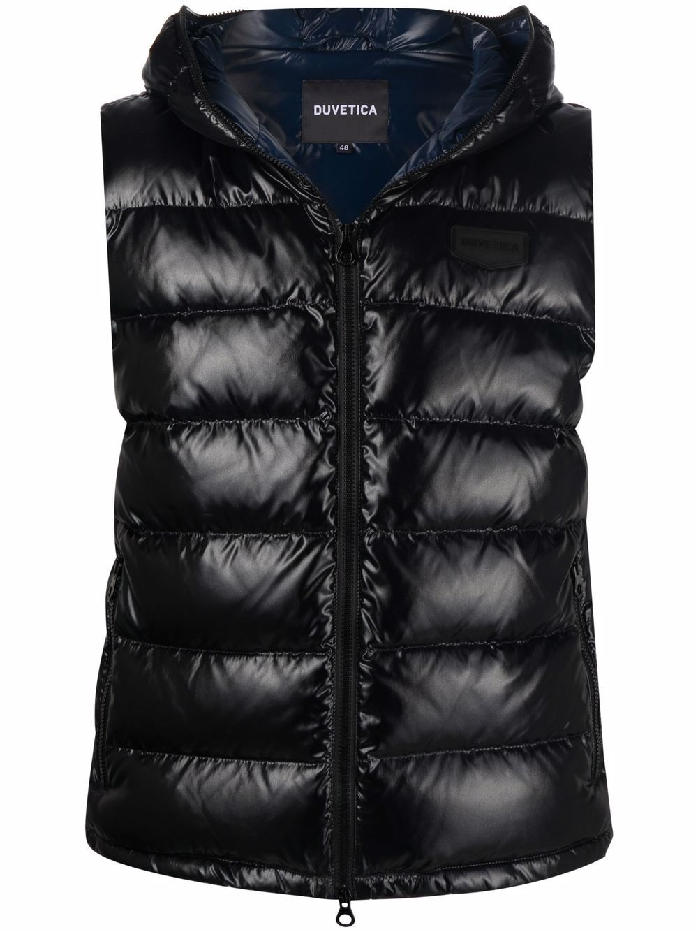 padded hooded vest - 1