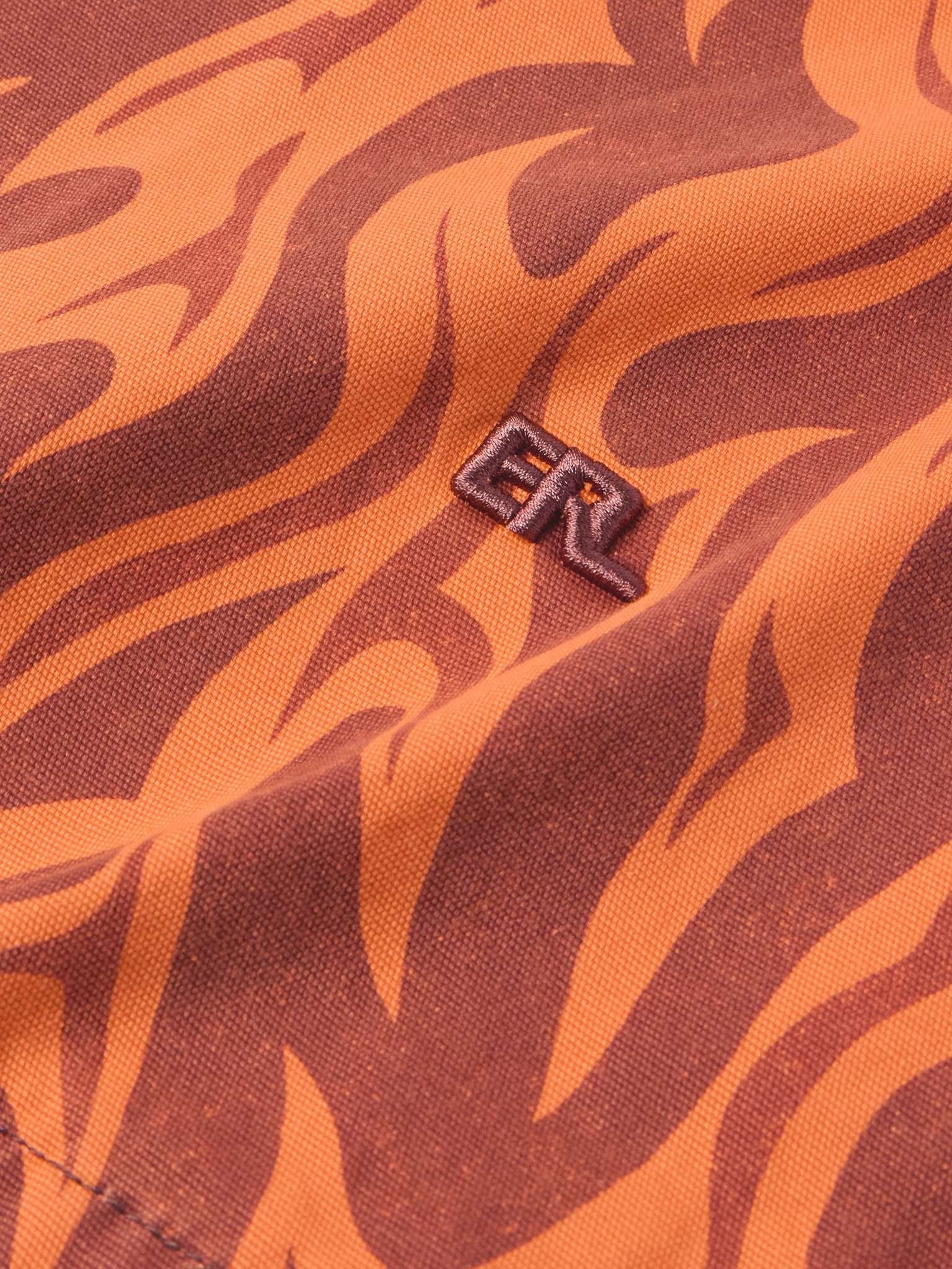 Logo-Embroidered Distressed Printed Cotton-Canvas Jacket - 3