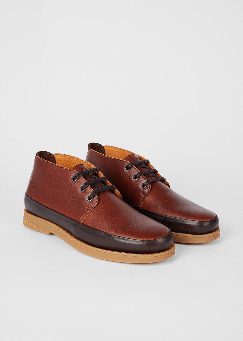 Paul Smith Tan 'Crane' Boots outlook