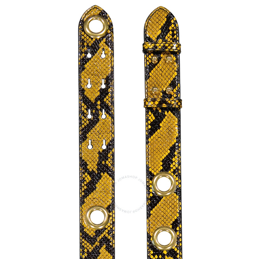 Burberry Ladies Amber Yellow Croco-embossed Leather Bag Strap - 2