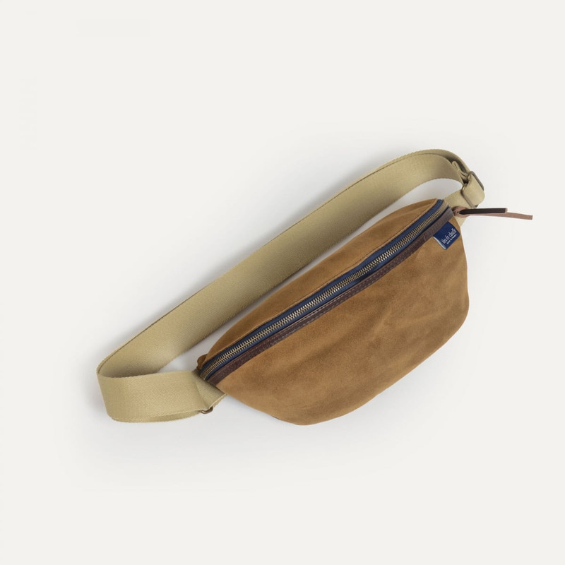 Bleu de Chauffe NEW BEAT BELT BAG / SUEDE  -  HAZELNUT BROWN outlook