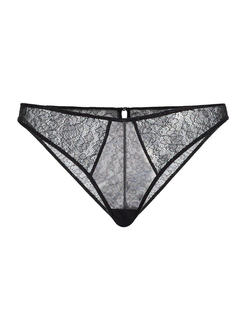 Women's Petite Fleur Lace Briefs - Black 1