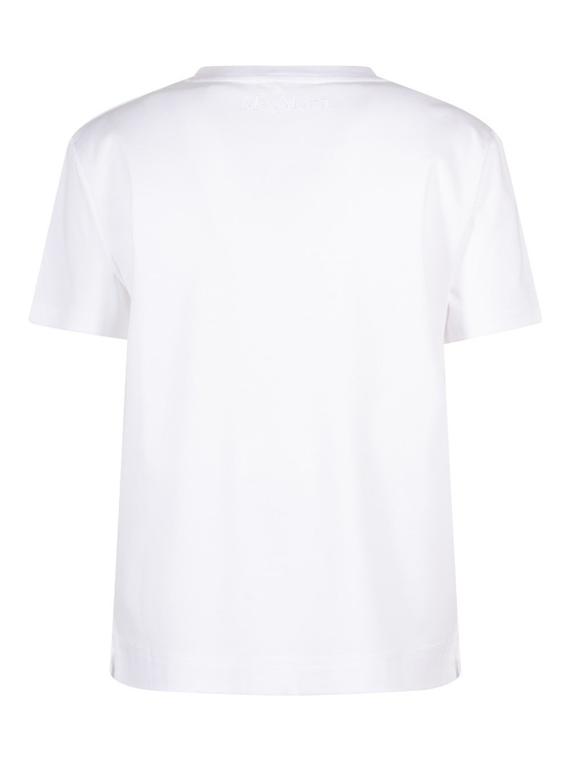 Max Mara COTTON T-SHIRT WITH EMBROIDERED LOGO ON THE BACK outlook