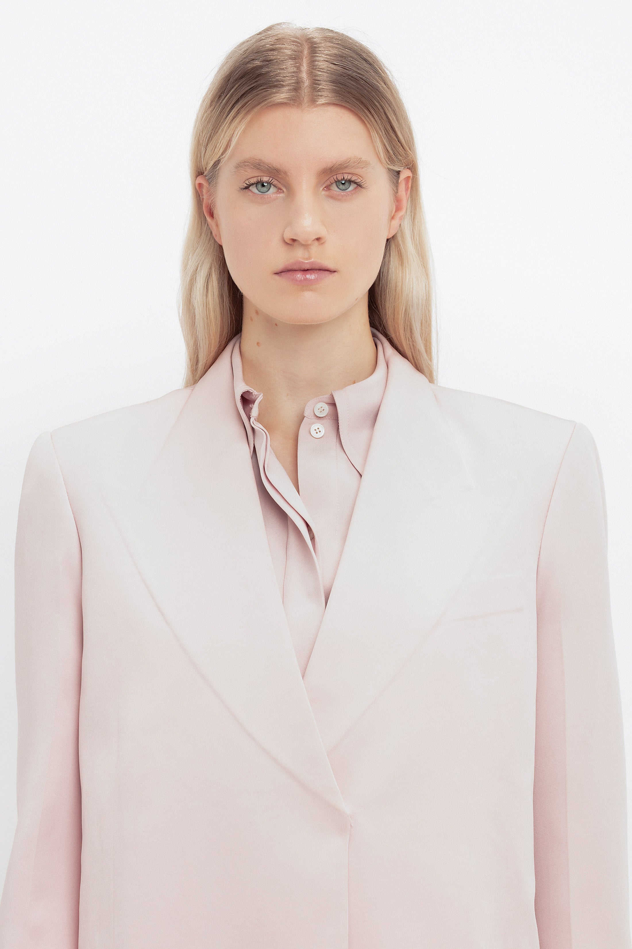 Peak Lapel Jacket In Blush - 10