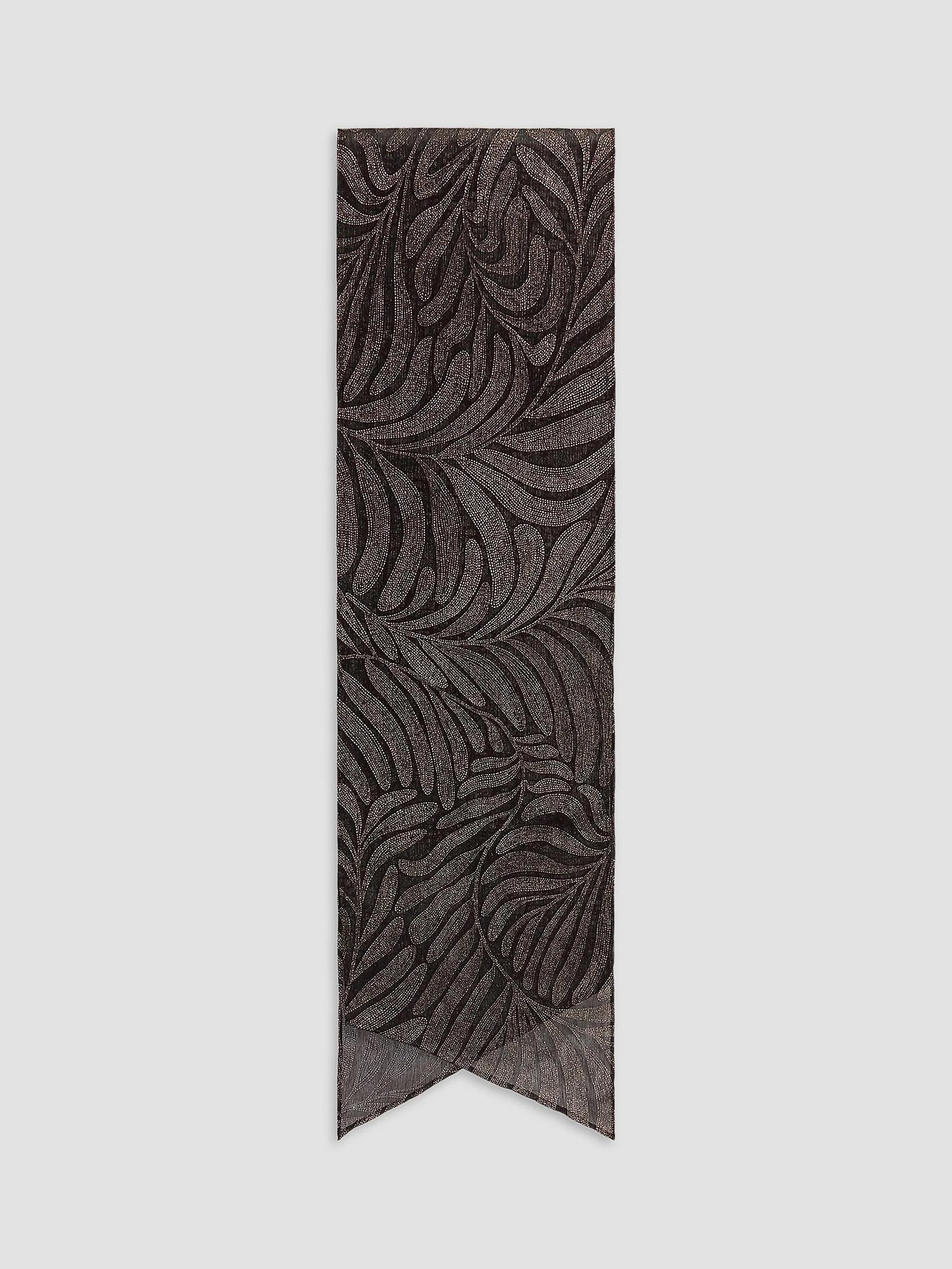 Women's Foiled Crinkle Chiffon Wrap Scarf - Espresso Multi - 1