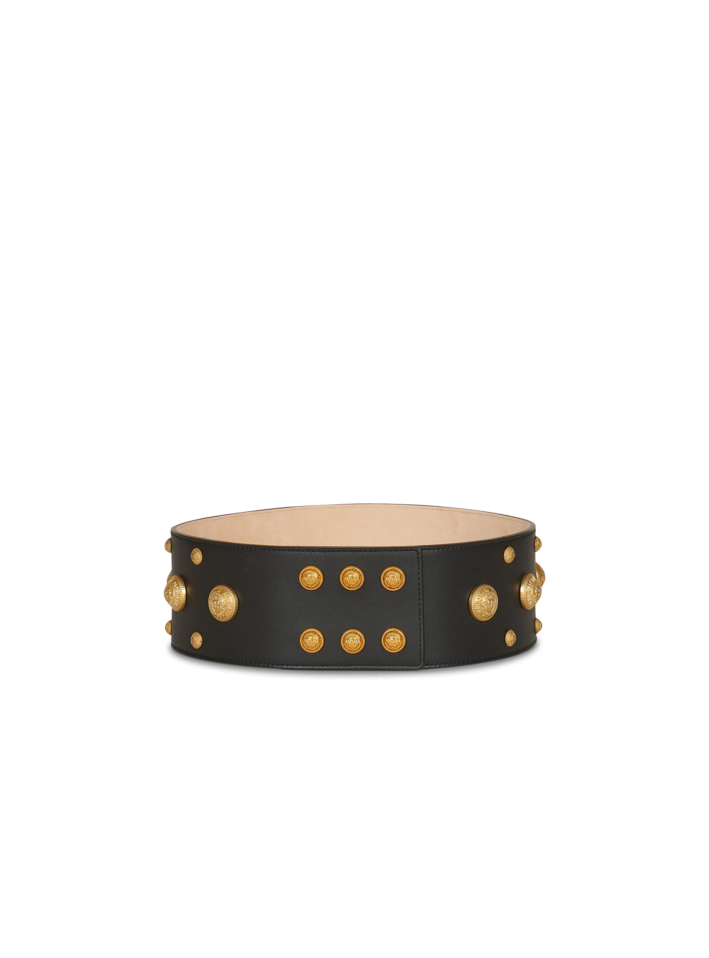 Black leather and gold-tone Coin Belt belt - 3