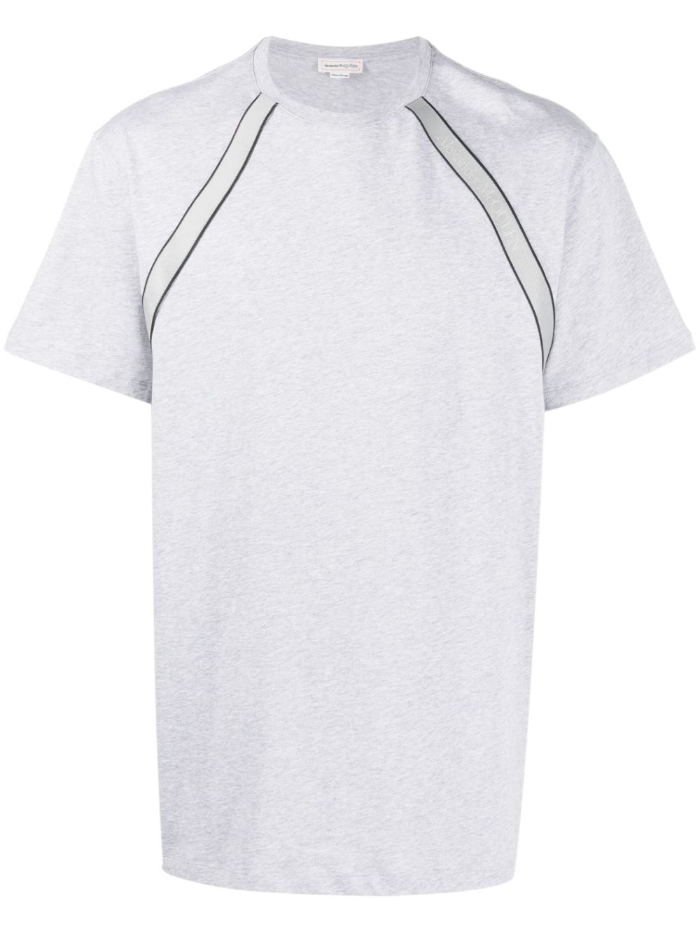 logo-tape detail T-shirt - 1