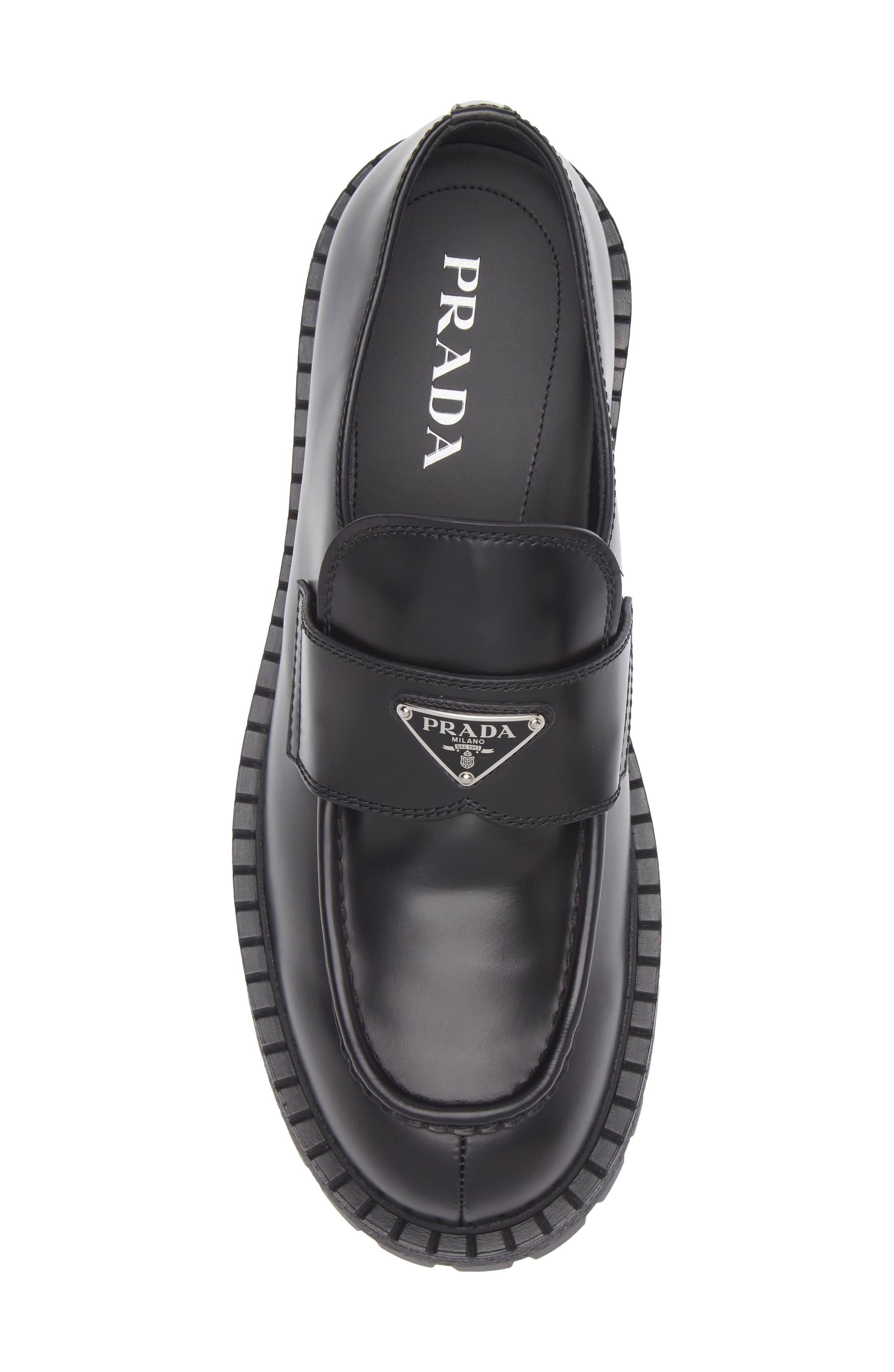Prada Chocolate Lug Sole Loafer in Nero at Nordstrom - 5