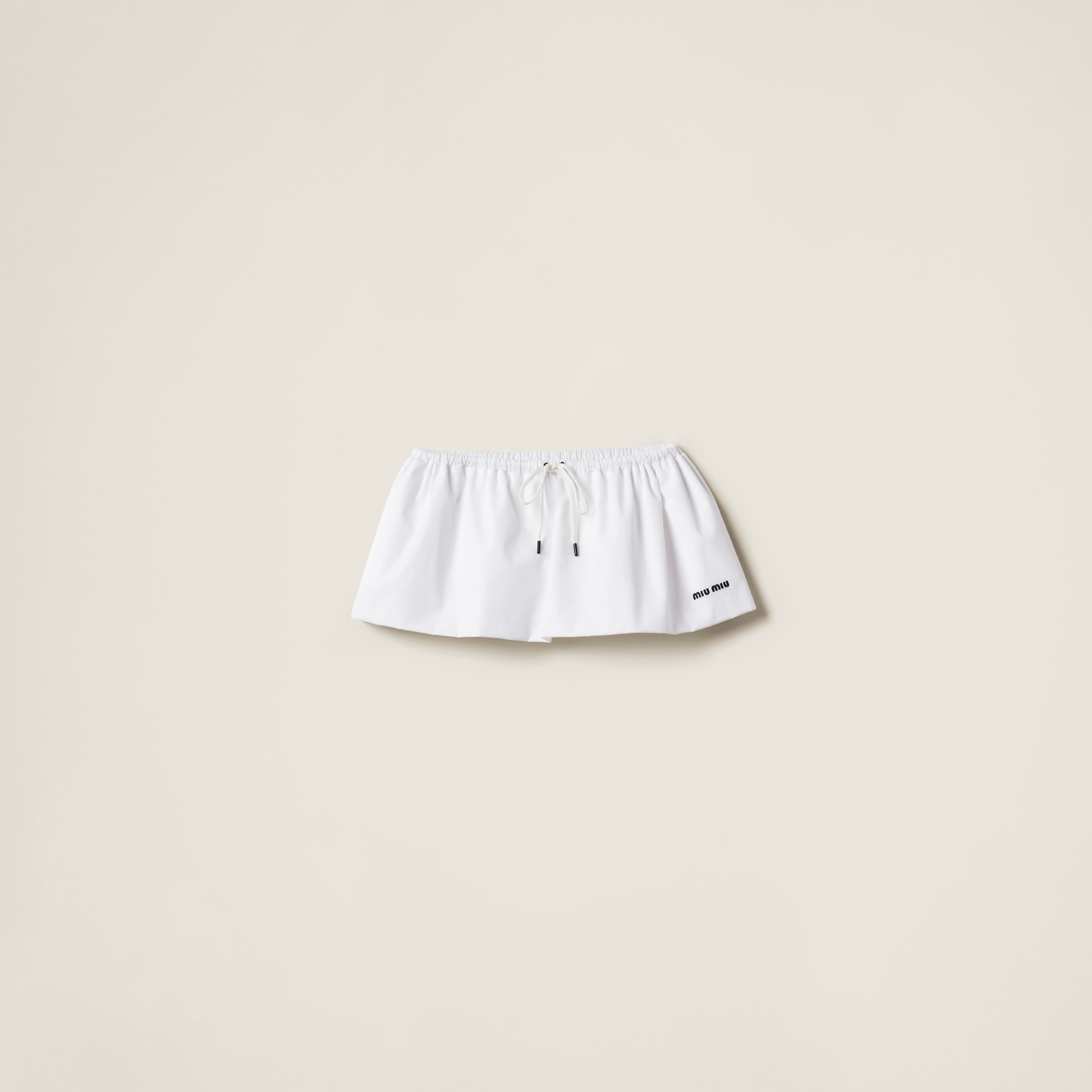 ミニスカート Miu Miu White Stretch Terry Fabric Skirt 29838162_58903338_600.jpg