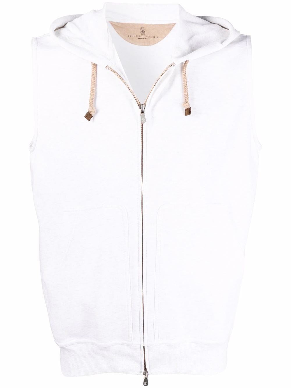 Brunello Cucinelli Sleeveless cotton hoodie | tessabit