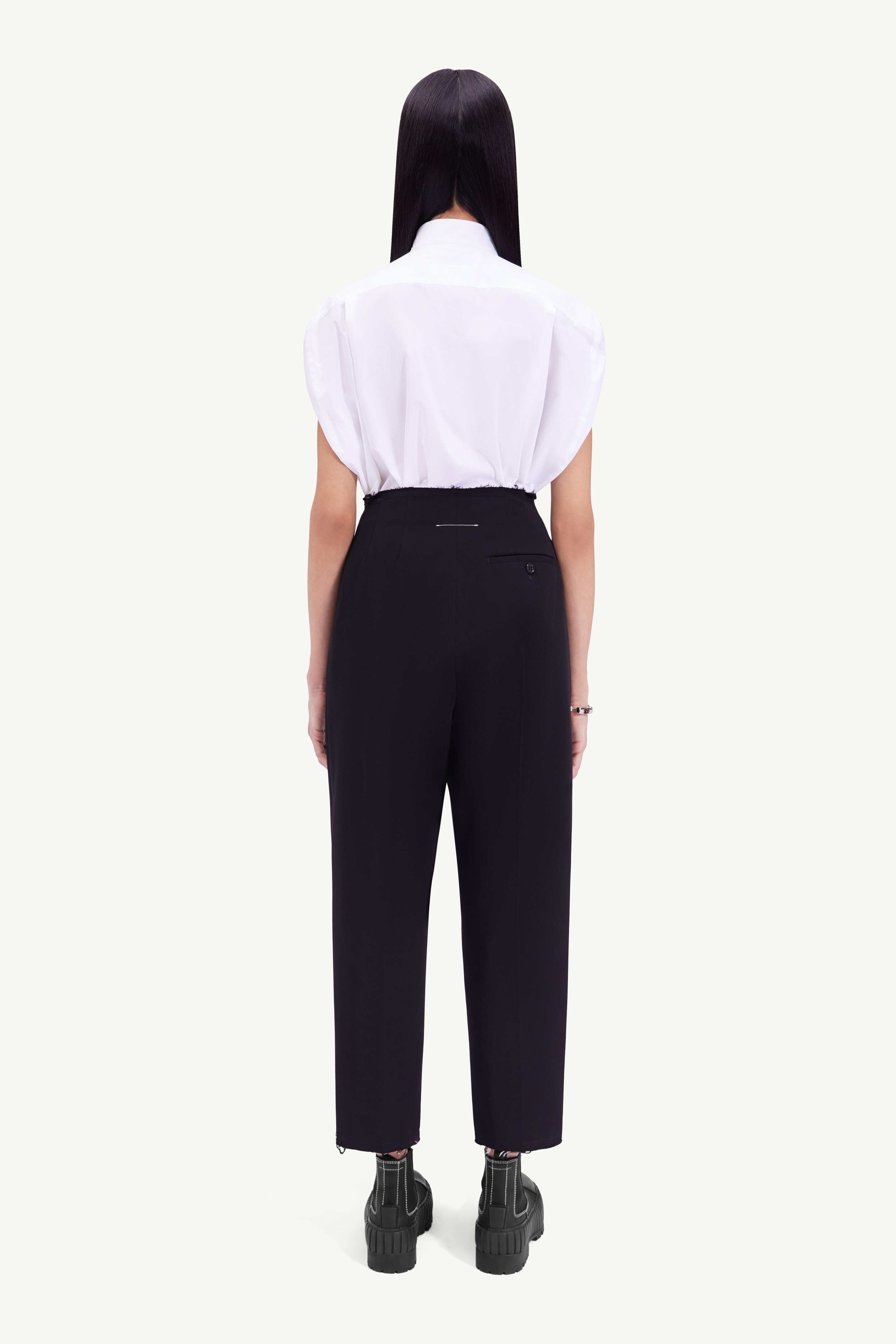 Raw edge trousers - 4