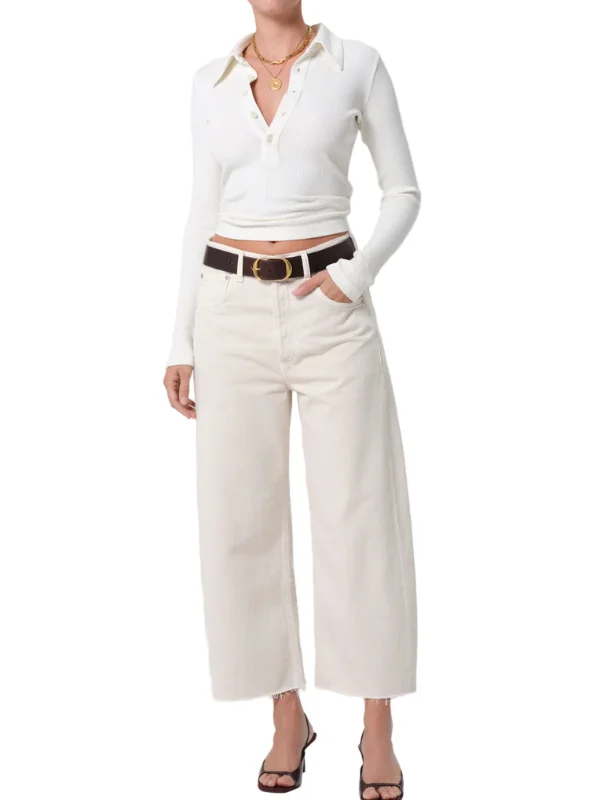 Long Sleeve 60's Polo in Pashmina - 1