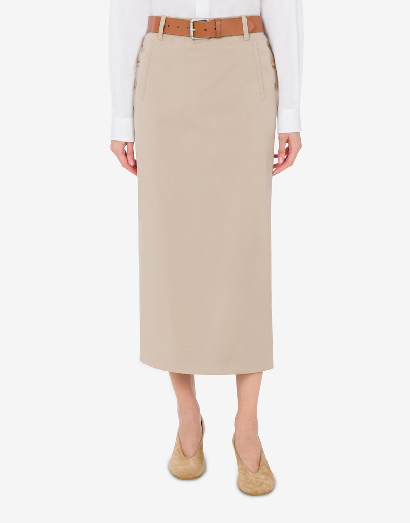 WOOL TWILL SKIRT 타이로드 - 1