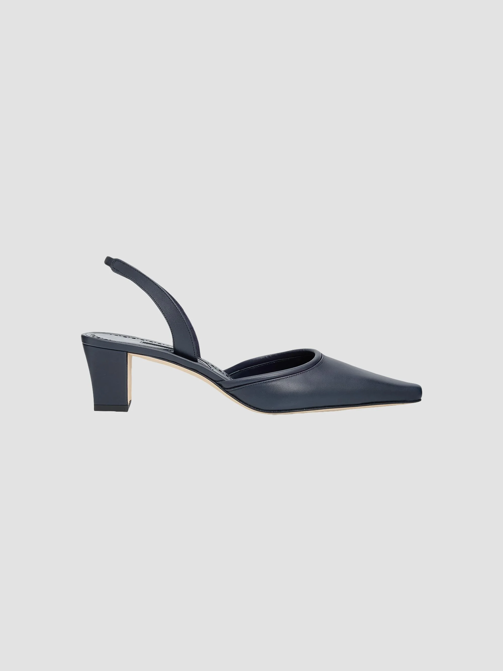 Women's Vendona 50MM Leather Block-Heel Pumps - Navy - 1