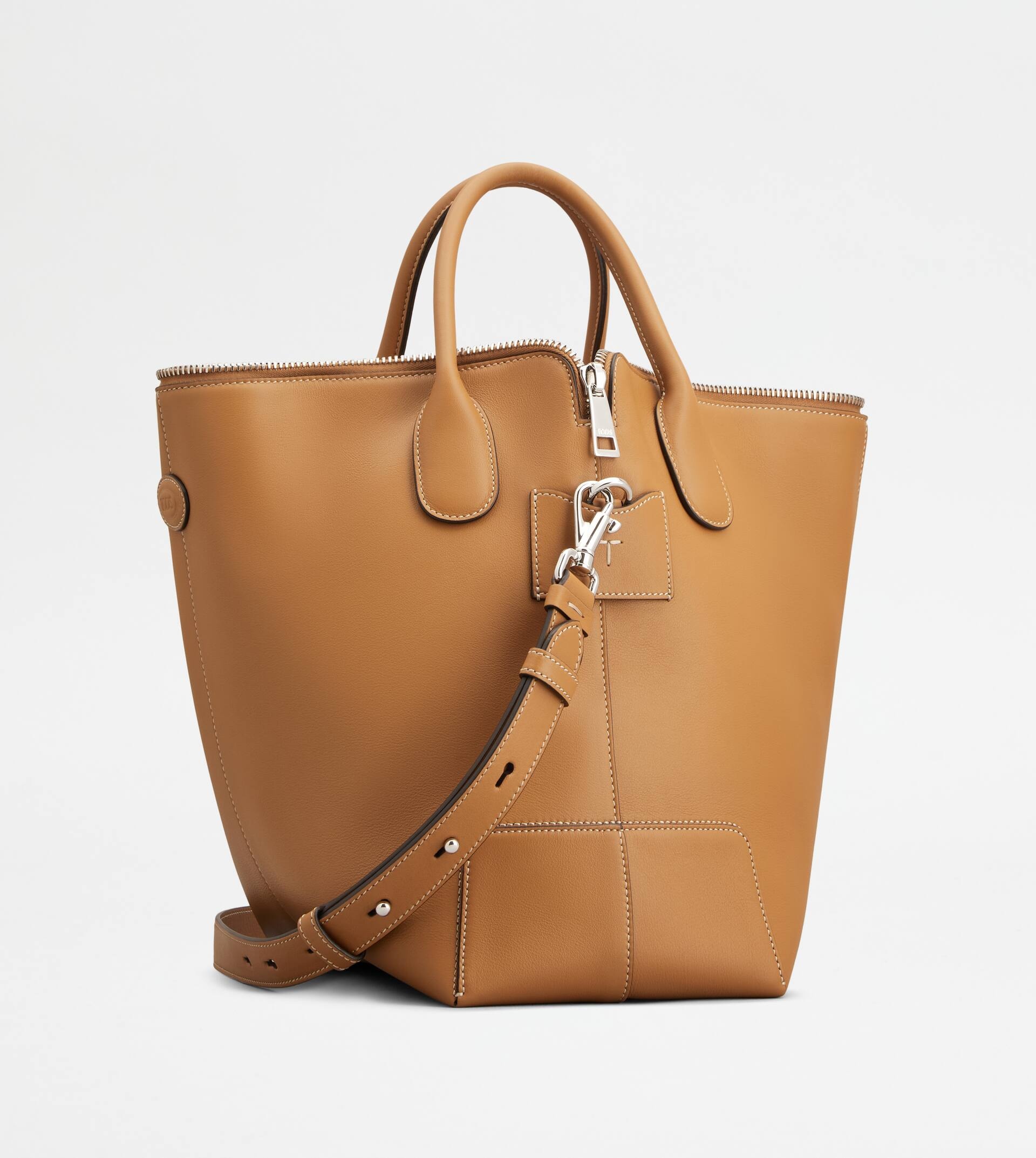 TOD'S DI BAG SWING IN LEATHER MEDIUM - BROWN - 2