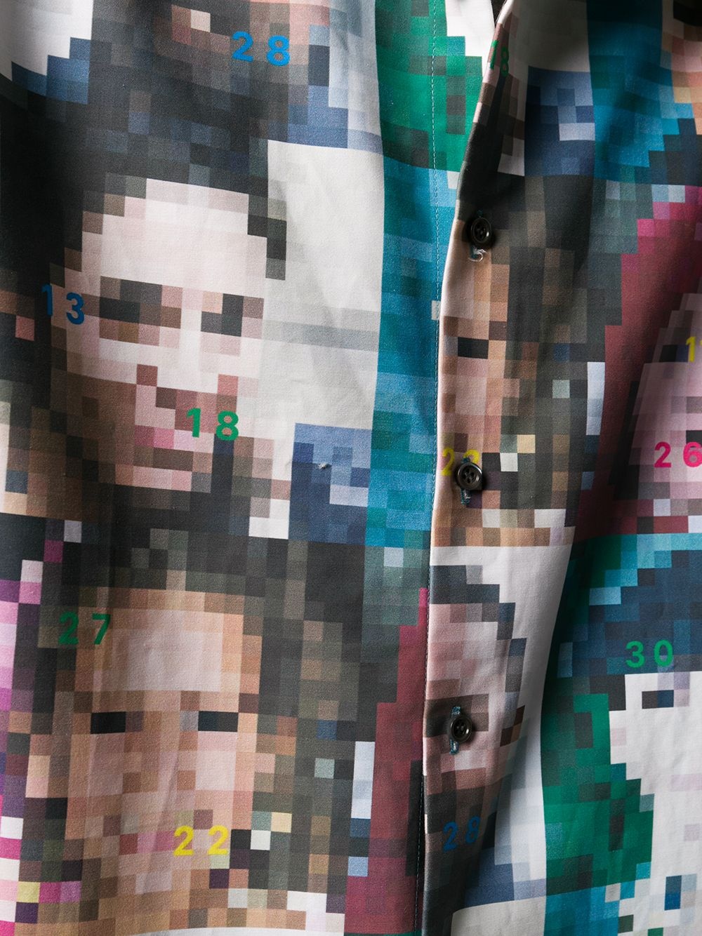 pixelated photo-print shirt - 5