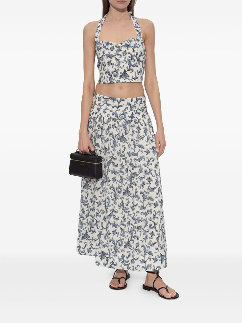 POSSE Rue baroque-print maxi skirt outlook