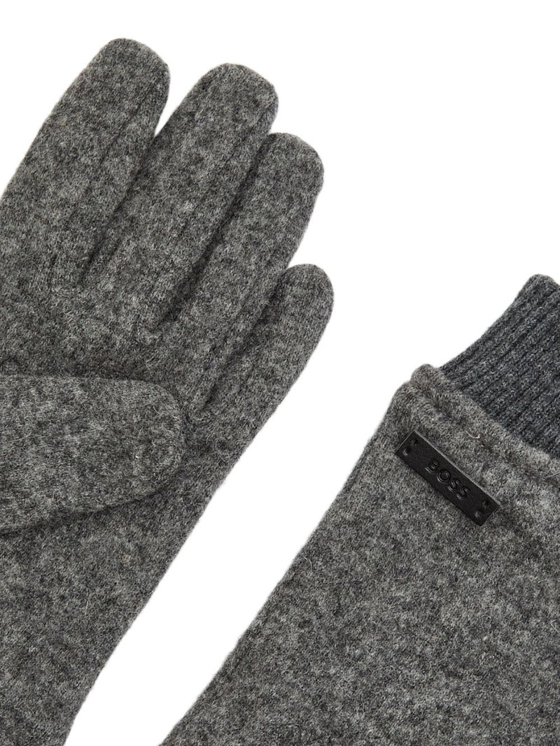 BOSS Kalspar ribbed-cuff gloves outlook