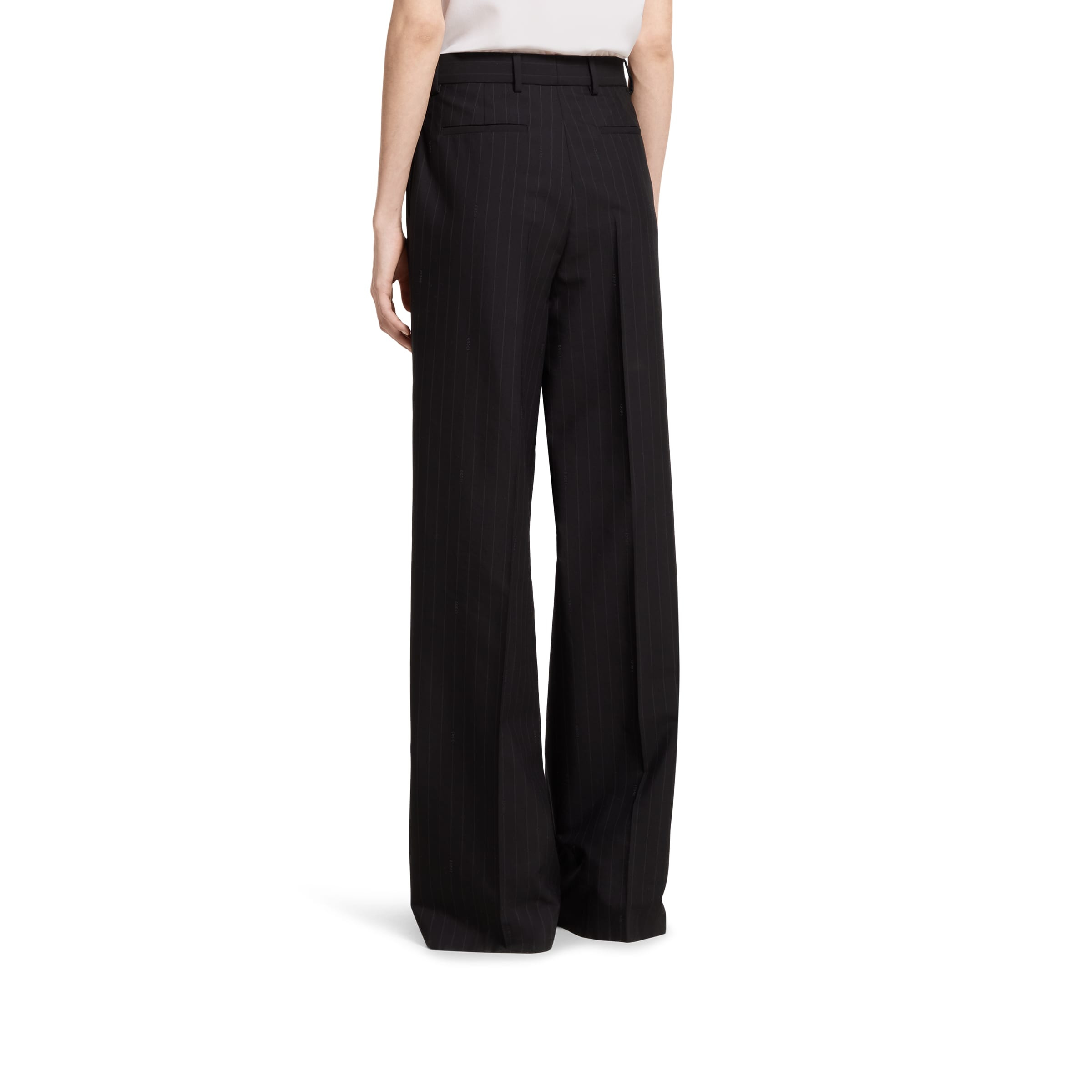 Pinstripe Gucci wool jacquard pants - 4