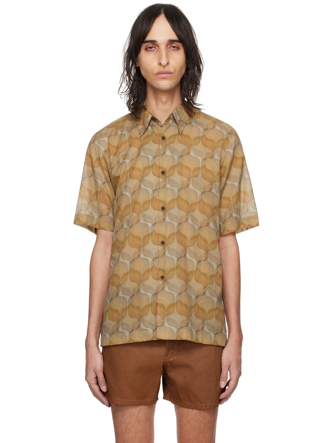 Brown Graphic Shirt - 1