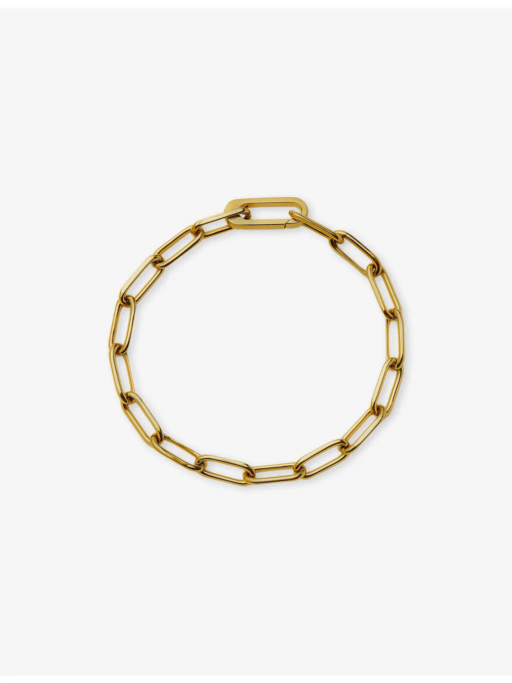 Classic Paperclip 18ct Gold PVD Plated Stainless-Steel Chain Bracelet - 1