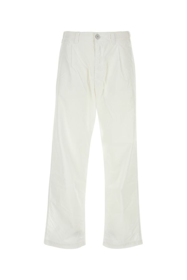 Stone Island Man White Cotton Pant - 1