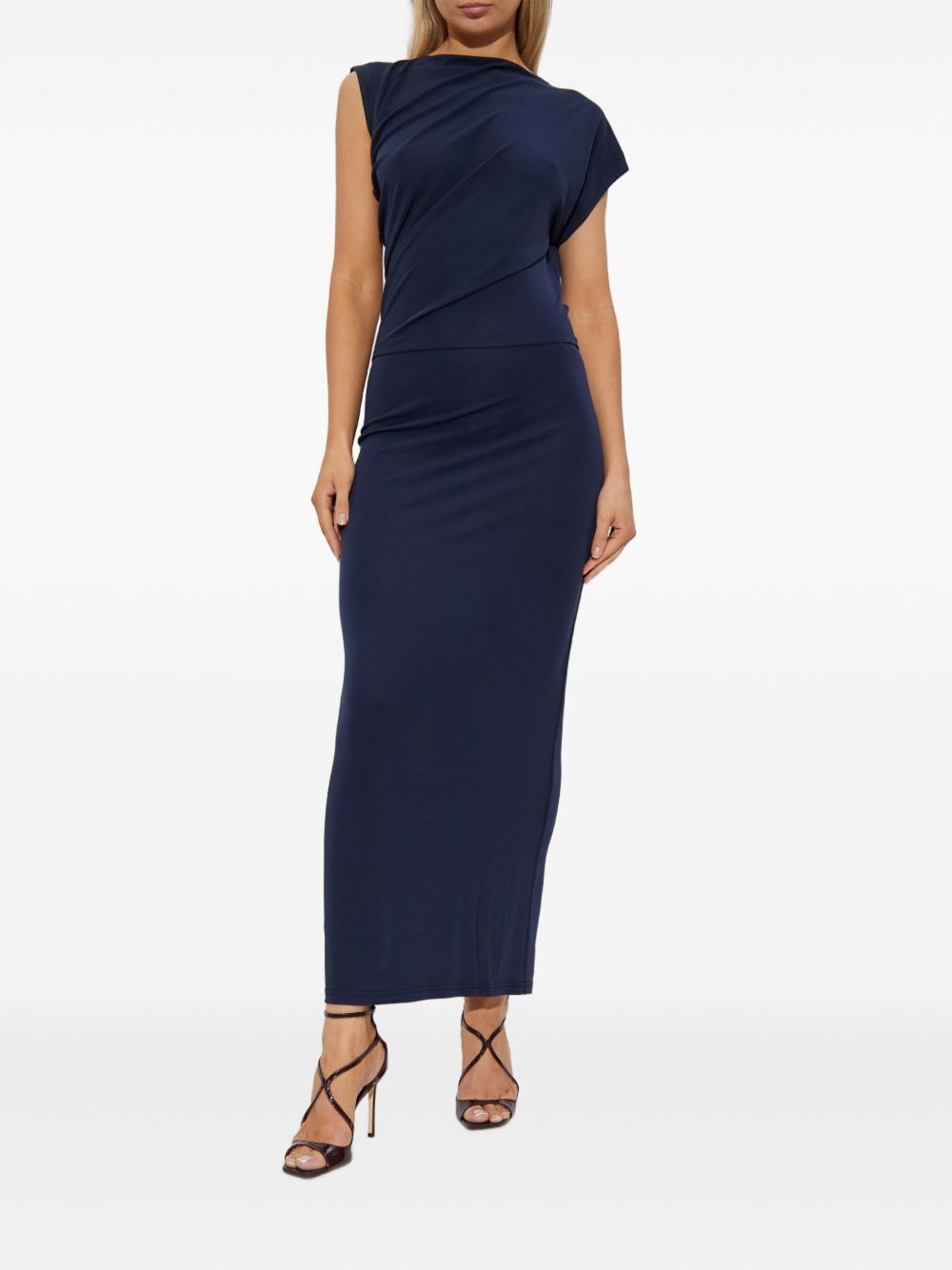 Jona draped short-sleeve maxi dress - 5