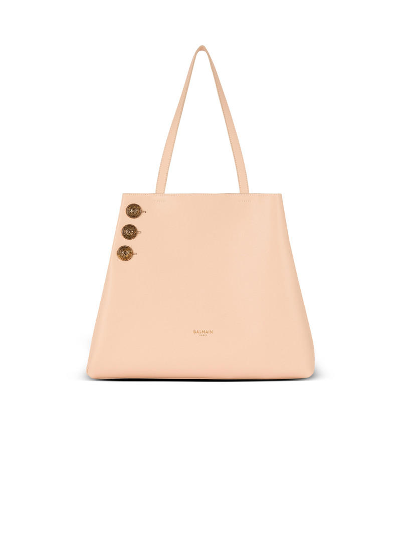 Emblème grained calfskin tote bag 3
