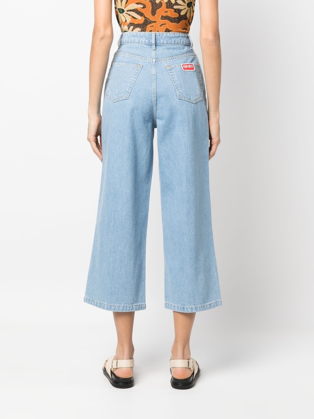 Sumire cropped wide-leg jeans - 4