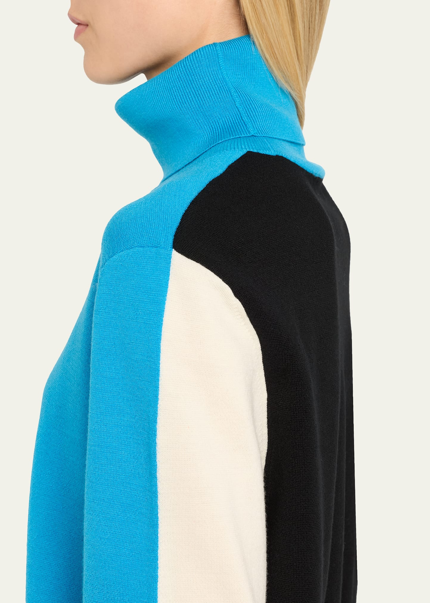 Walter Colorblock Merino Wool Turtleneck Sweater - 5