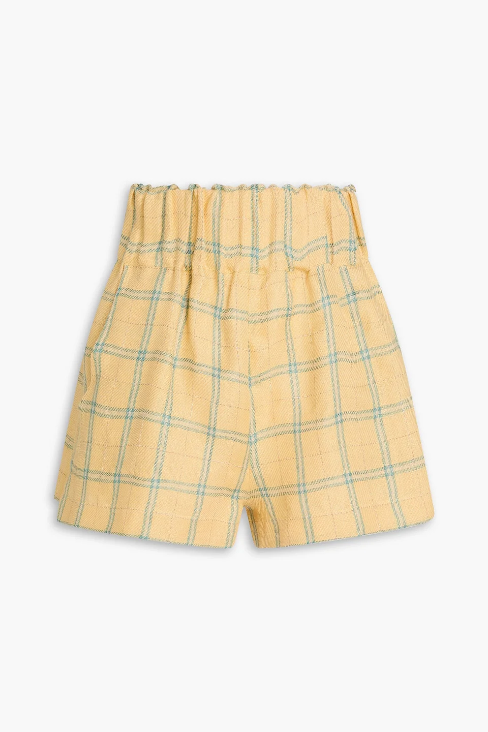 Universal checked linen-twill shorts - 1