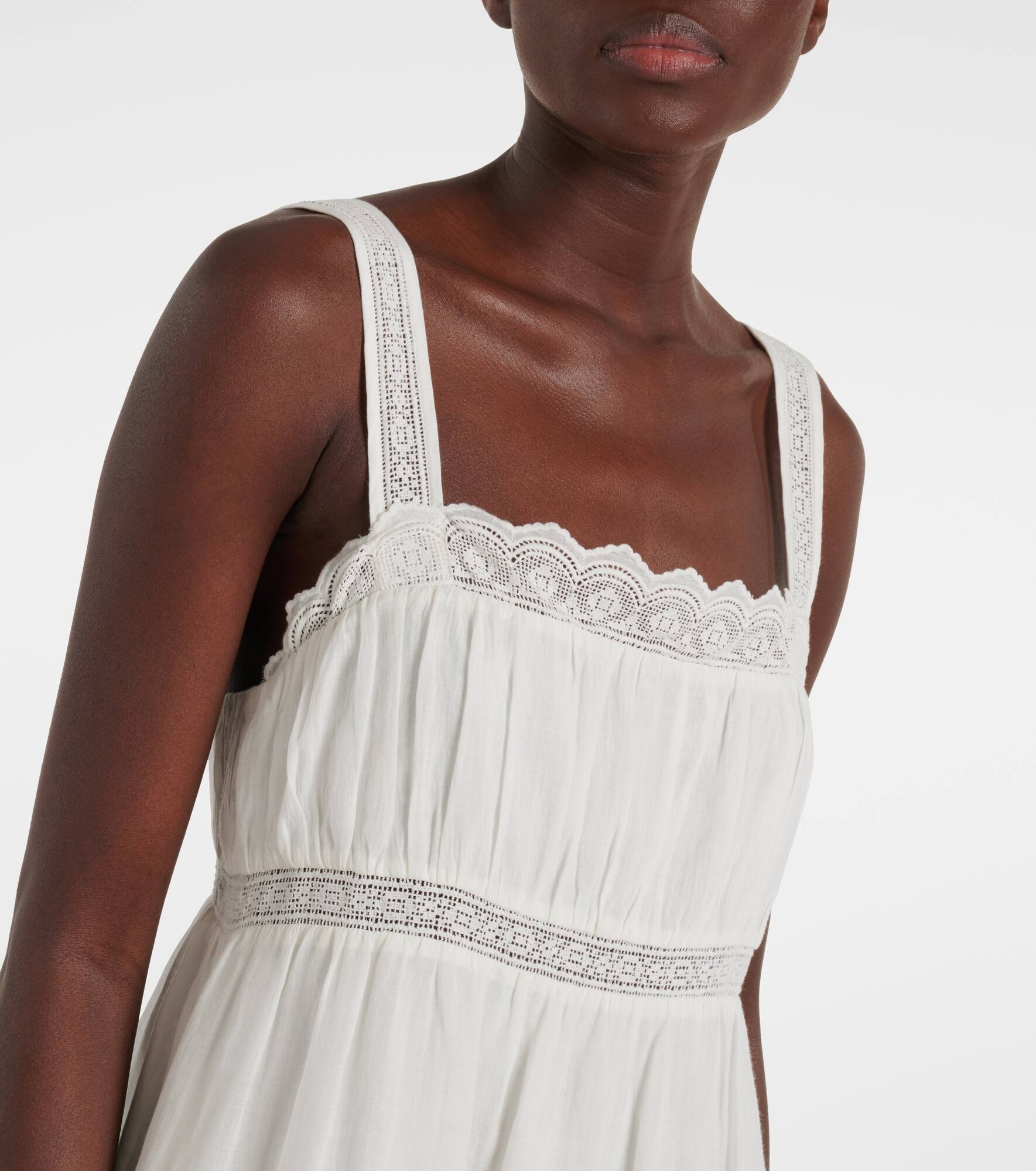 Grace lace-trimmed maxi dress - 4