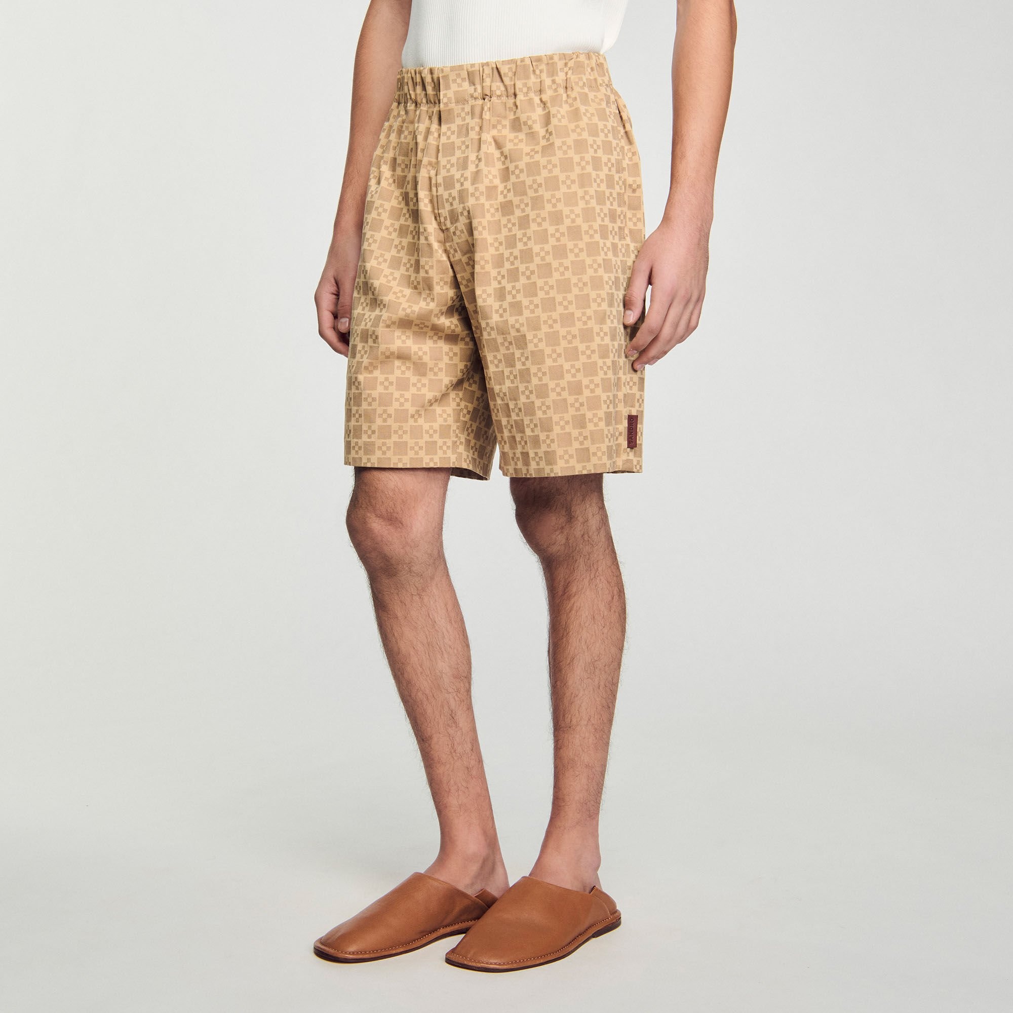 SQUARE CROSS JACQUARD SHORTS - 4