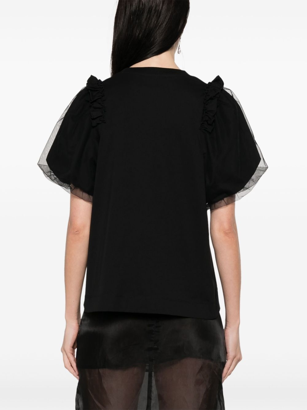 flower-embellished T-shirt - 4