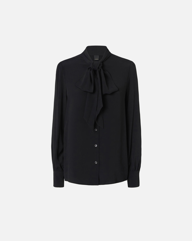 SILK-BLEND SHIRT 와 BOW 1