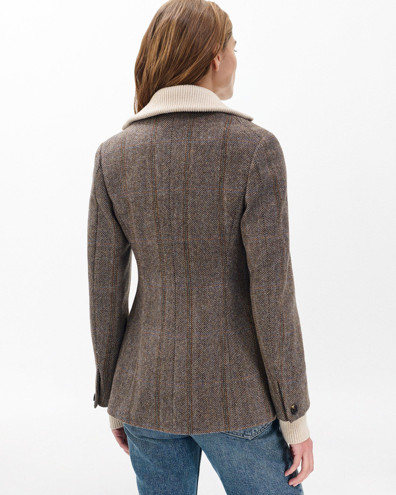 Frank Mixed-Media Plaid Blazer 7