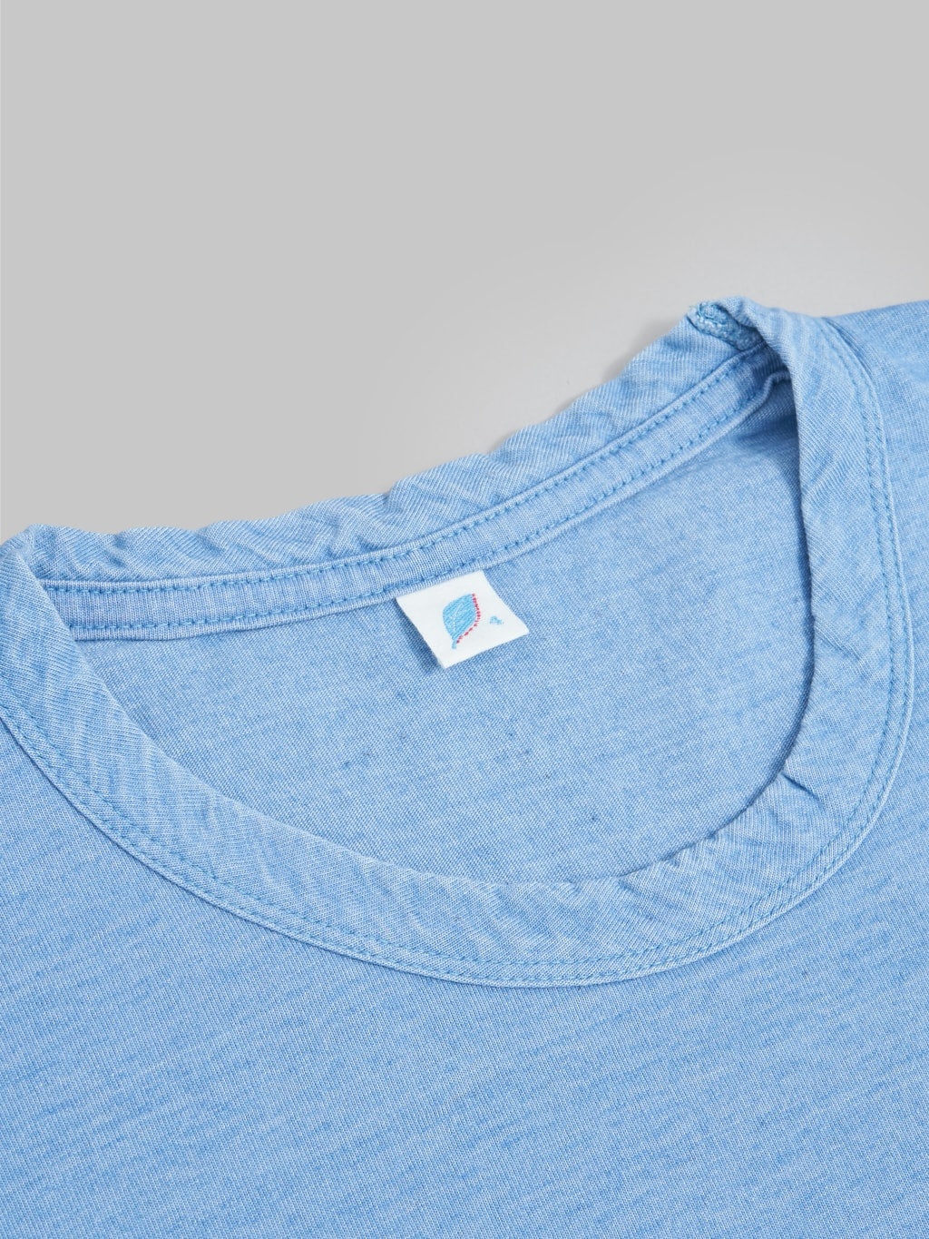 Pure Blue Japan SS5011-P Pale Indigo Dyed Crewneck T-Shirt - 12