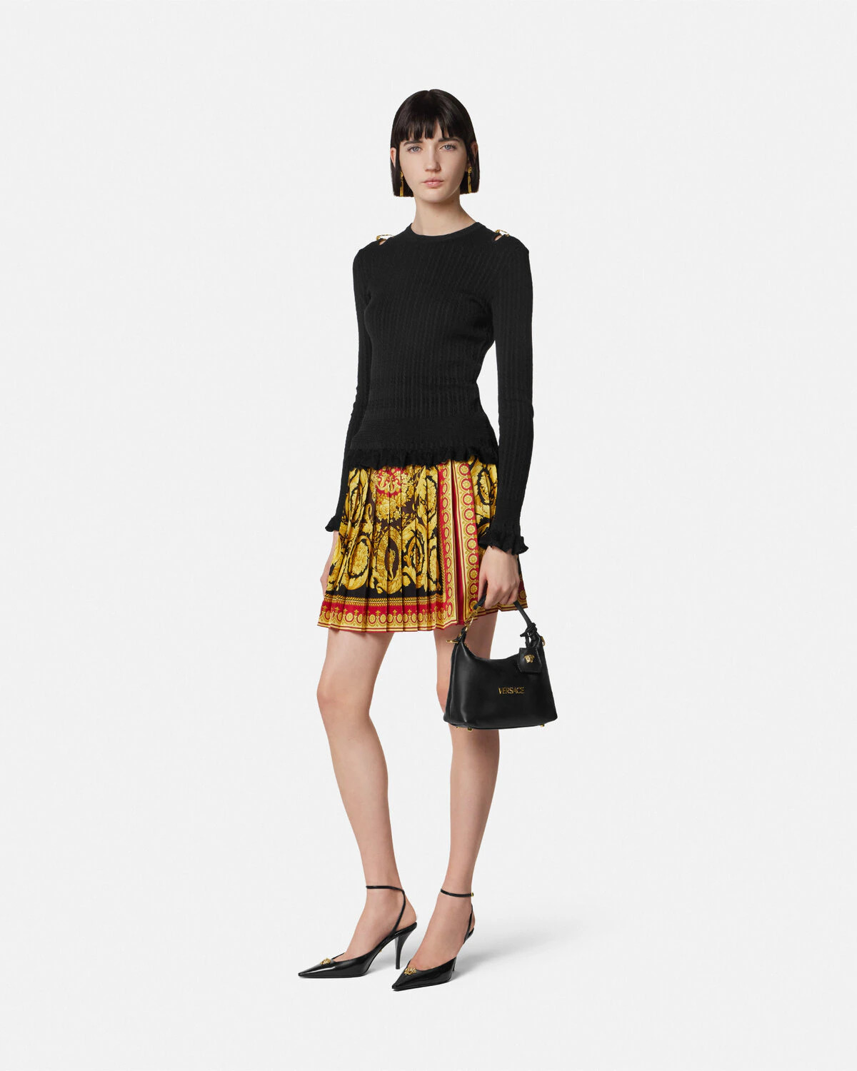 Barocco Pleated Mini Skirt - 2