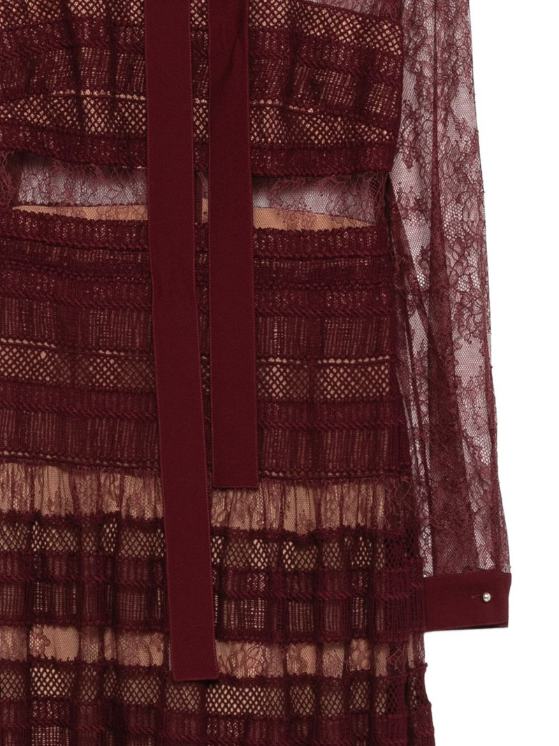 lace shirt-collar midi dress 3