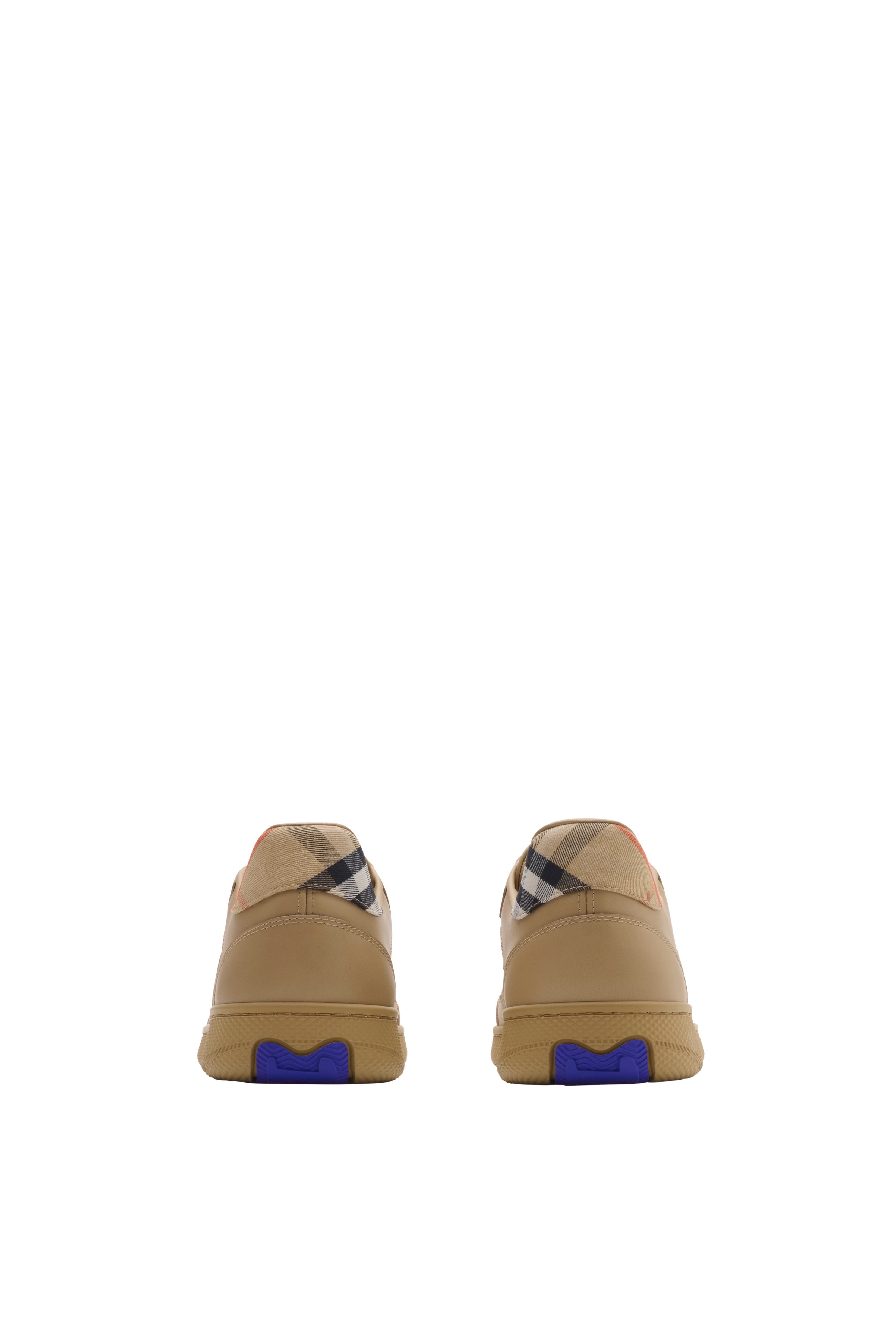 burberry Leather and Check Terrace Sneakers in Sand/sand at Nordstrom - 4