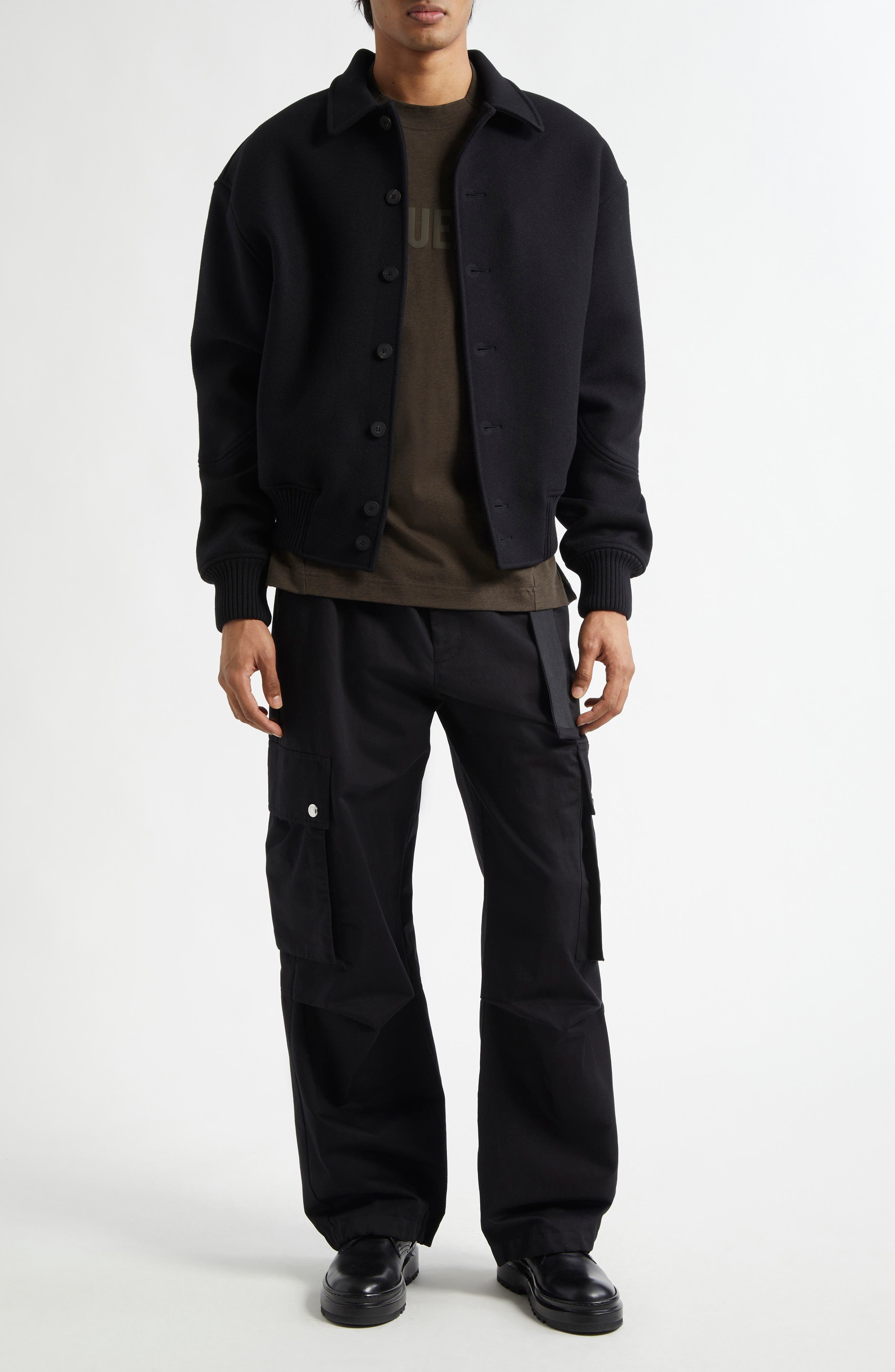 Jacquemus Le Cargo Cotton & Linen Pants in Black at Nordstrom - 8