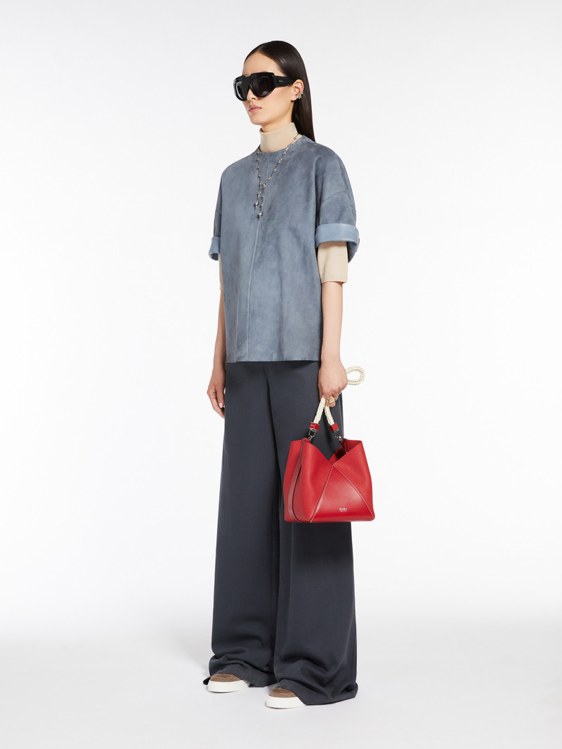 MMBUCKETSROPE Small leather bucket bag with rope handle detail 7