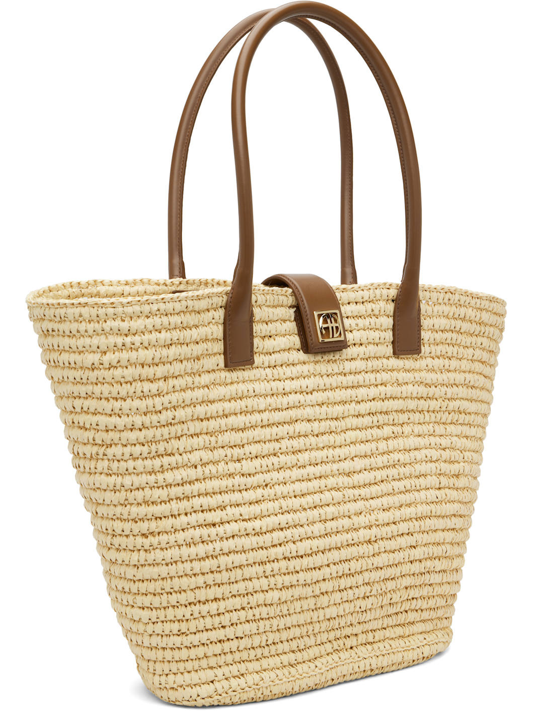 Beige & Brown Lou Monogram Tote - 2